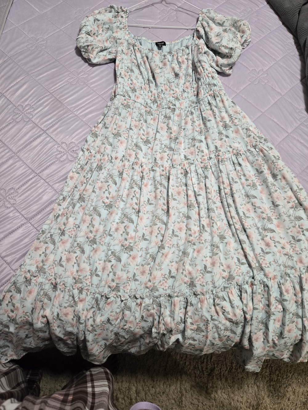 Trixxi Pastel Floral Maxi Dress in Mint and Blush